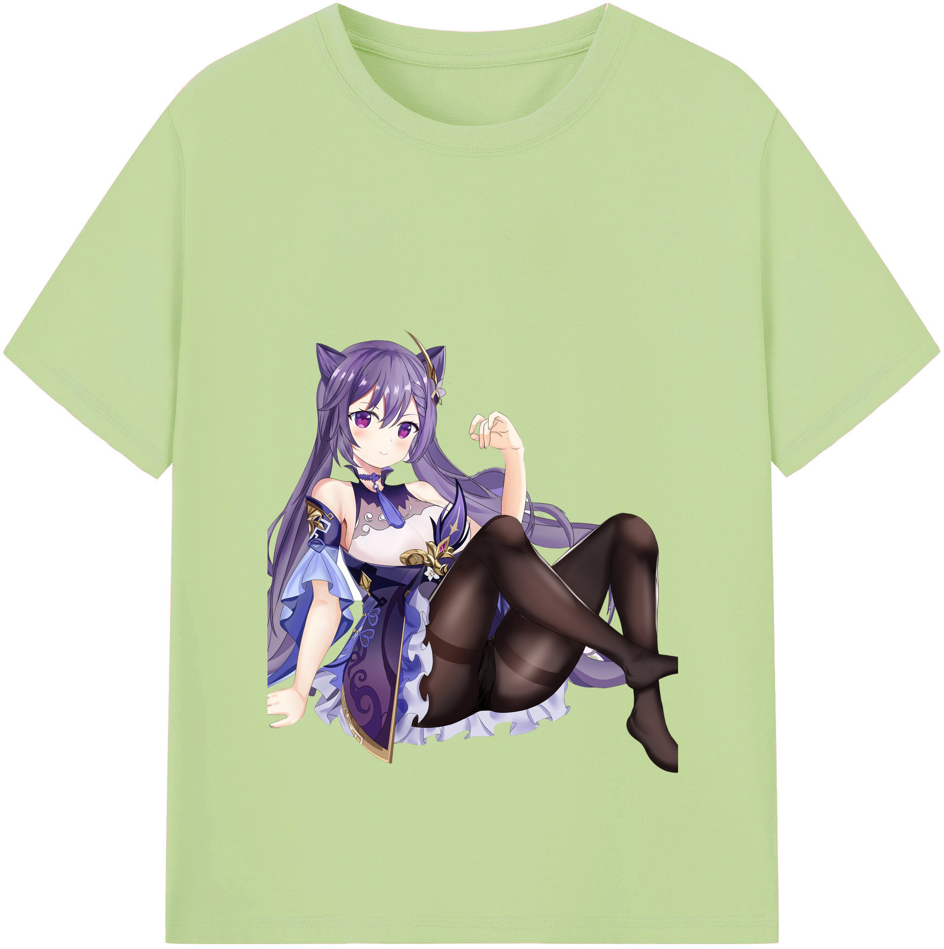 げんし神 刻晴 こくせい genshin Kokusei 綿100％半袖Tシャツ（フロントプリント）